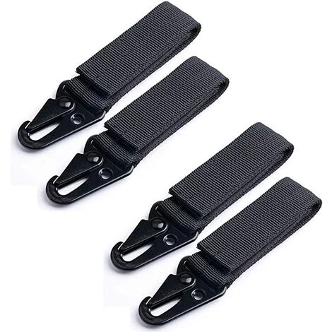 GUAZHUNIFR 4 Pièces Pince Mousqueton Tactique D'équipement Porte-clés Boucle De Ceinture Avec Porte Clé,Mousqueton Sac à Dos Boucle Pour Camping Randonnée Activité De Plein Air(Noir).Gu.B/bon 3 GUAZHUNIFR 4 Pièces Pince Mousqueton Tactique D'équipement Porte-clés Boucle De Ceinture Avec Porte Clé,Mousqueton Sac à Dos Boucle Pour Camping Randonnée Activité De Plein Air(Noir).Gu.B/bon