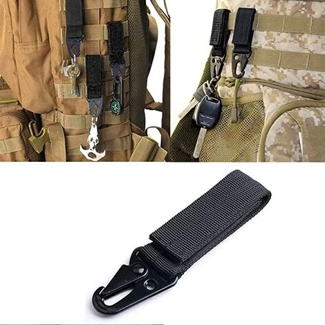GUAZHUNIFR 4 Pièces Pince Mousqueton Tactique D'équipement Porte-clés Boucle De Ceinture Avec Porte Clé,Mousqueton Sac à Dos Boucle Pour Camping Randonnée Activité De Plein Air(Noir).Gu.B/bon 6 GUAZHUNIFR 4 Pièces Pince Mousqueton Tactique D'équipement Porte-clés Boucle De Ceinture Avec Porte Clé,Mousqueton Sac à Dos Boucle Pour Camping Randonnée Activité De Plein Air(Noir).Gu.B/bon – Image 4