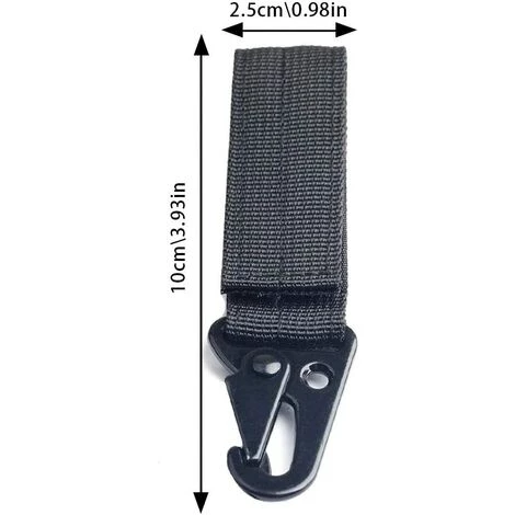 GUAZHUNIFR 4 Pièces Pince Mousqueton Tactique D'équipement Porte-clés Boucle De Ceinture Avec Porte Clé,Mousqueton Sac à Dos Boucle Pour Camping Randonnée Activité De Plein Air(Noir).Gu.B/bon 7 GUAZHUNIFR 4 Pièces Pince Mousqueton Tactique D'équipement Porte-clés Boucle De Ceinture Avec Porte Clé,Mousqueton Sac à Dos Boucle Pour Camping Randonnée Activité De Plein Air(Noir).Gu.B/bon – Image 5