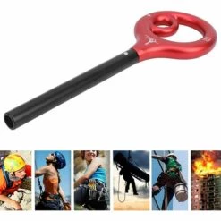 MACARON Escalade Contrôle De Descente Dispositif De Rappel Rock Escalade Extérieure En Alliage D'aluminium équipement De Descente Noir Rouge LO-Ron -Equipement antichute Soldes 57139658 5