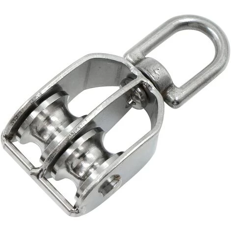 DECKON Poulie Double Levage Pivotant Rouleau - En Acier Inoxydable,, Suspendre Roue De Remorquage Pour Corde De Fitness, Corde En Acier Inoxydable Ou Leve-Câble, Bateau, Yacht,m15 3 DECKON Poulie Double Levage Pivotant Rouleau - En Acier Inoxydable,, Suspendre Roue De Remorquage Pour Corde De Fitness, Corde En Acier Inoxydable Ou Leve-Câble, Bateau, Yacht,m15