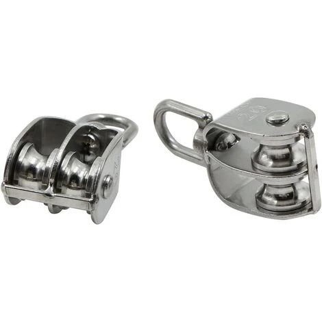 DECKON Poulie Double Levage Pivotant Rouleau - En Acier Inoxydable,, Suspendre Roue De Remorquage Pour Corde De Fitness, Corde En Acier Inoxydable Ou Leve-Câble, Bateau, Yacht,m15 5 DECKON Poulie Double Levage Pivotant Rouleau - En Acier Inoxydable,, Suspendre Roue De Remorquage Pour Corde De Fitness, Corde En Acier Inoxydable Ou Leve-Câble, Bateau, Yacht,m15 – Image 3