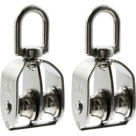 DECKON Poulie Double Levage Pivotant Rouleau - En Acier Inoxydable,, Suspendre Roue De Remorquage Pour Corde De Fitness, Corde En Acier Inoxydable Ou Leve-Câble, Bateau, Yacht,m15 7 DECKON Poulie Double Levage Pivotant Rouleau - En Acier Inoxydable,, Suspendre Roue De Remorquage Pour Corde De Fitness, Corde En Acier Inoxydable Ou Leve-Câble, Bateau, Yacht,m15 – Image 5