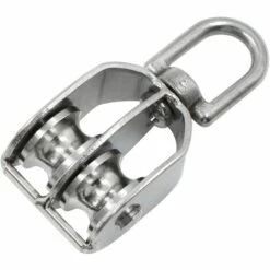 DECKON Poulie Double Levage Pivotant Rouleau - En Acier Inoxydable,, Suspendre Roue De Remorquage Pour Corde De Fitness, Corde En Acier Inoxydable Ou Leve-Câble, Bateau, Yacht,m50