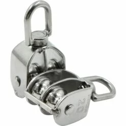 DECKON Poulie Double Levage Pivotant Rouleau - En Acier Inoxydable,, Suspendre Roue De Remorquage Pour Corde De Fitness, Corde En Acier Inoxydable Ou Leve-Câble, Bateau, Yacht,m50 -Equipement antichute Soldes 57241686 4