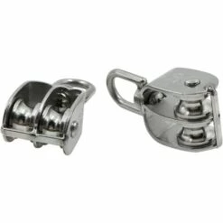 DECKON Poulie Double Levage Pivotant Rouleau - En Acier Inoxydable,, Suspendre Roue De Remorquage Pour Corde De Fitness, Corde En Acier Inoxydable Ou Leve-Câble, Bateau, Yacht,m32 -Equipement antichute Soldes 57241690 3