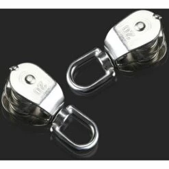 FLYME Poulie Double 2pcs Inox 304 Pivotant Double Poulie -Equipement antichute Soldes 57355488 4