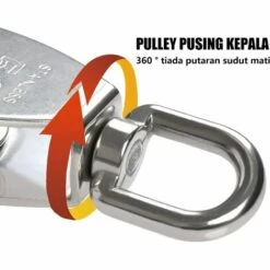 FLYME Poulie Pivotante à Une Roue En Acier Inoxydable 304 M50, Chargement 400 Kg - Argent -Equipement antichute Soldes 57355490 3