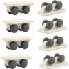 IRISFR 8 Pièces Mini Roulettes Auto-Adhésives Petit Roulettes Collant Plastique Pour Meubles Bacs Chariot Table Pouf Stockage Conteneur Capacité De Charge Maximale 17.5kg (Blanc, Roue à Sens Unique)，Lilaris -Equipement antichute Soldes 57370887 1