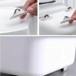 IRISFR Mini De Roulettes, 8 Pièces Plastique Roulettes, Roues De Rouleau, Beige, Pour Bricolage Boîte Jouet Voiture Tissu Boîte De Rangement Conteneur Petits Meubles(1.9 * 0.9 * 0.7inch)，Lilaris -Equipement antichute Soldes 57370901 4