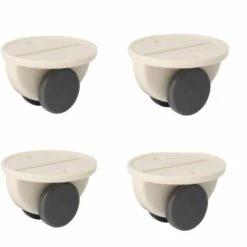 IRISFR Lot De 4 Roulettes Adhésives Pour Meubles - 2 X 3 Cm - Maximum 8 Kg - Pour Petits Meubles - Blanc,Lilaris