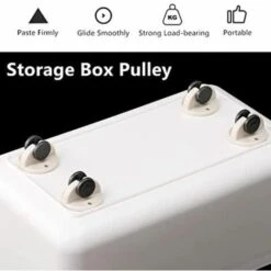 IRISFR Lot De 4 Roulettes Adhésives Pour Meubles - 2 X 3 Cm - Maximum 8 Kg - Pour Petits Meubles - Blanc，Lilaris -Equipement antichute Soldes 57370910 5