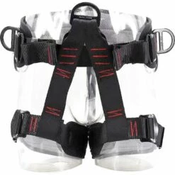 MACARON Harnais D'escalade Baudrier Escalade Guide Harnais D'Élagage Ceinture De Sécurité Sangles Demi-Corps Pour Homme Femme Alpinisme Descente En Rappel (Noir)LO-Ron