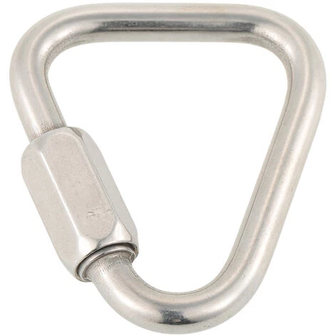 YBLUEDOFHIN Boucle De Crochet Suspendue De Mousqueton De Verrouillage De Lien Rapide De Triangle D'acier Inoxydable Pour La Randonnée Extérieure De Camping - Tapez 4 3 YBLUEDOFHIN Boucle De Crochet Suspendue De Mousqueton De Verrouillage De Lien Rapide De Triangle D'acier Inoxydable Pour La Randonnée Extérieure De Camping - Tapez 4