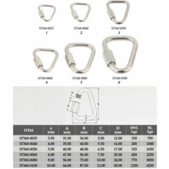 YBLUEDOFHIN Boucle De Crochet Suspendue De Mousqueton De Verrouillage De Lien Rapide De Triangle D'acier Inoxydable Pour La Randonnée Extérieure De Camping - Tapez 4 9 YBLUEDOFHIN Boucle De Crochet Suspendue De Mousqueton De Verrouillage De Lien Rapide De Triangle D'acier Inoxydable Pour La Randonnée Extérieure De Camping - Tapez 4 -Equipement antichute Soldes 57566988 3