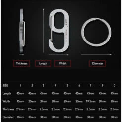 SUPERSELLER Outil De Poche En Acier Inoxydable Porte-clés Mousqueton Pour Sac à Dos Camping Randonnée Pêche - SK007Z -Equipement antichute Soldes 57567339 3