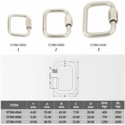 SUPERSELLER Boucle De Crochet De Suspension De Mousqueton De Verrouillage De Lien Rapide Carré D'acier Inoxydable Pour La Randonnée De Camping En Plein Air D'aile De Delta De Parapente , 1 - 1 11 SUPERSELLER Boucle De Crochet De Suspension De Mousqueton De Verrouillage De Lien Rapide Carré D'acier Inoxydable Pour La Randonnée De Camping En Plein Air D'aile De Delta De Parapente , 1 - 1 -Equipement antichute Soldes 57567923 5
