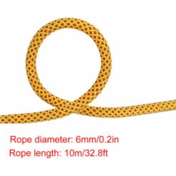 SUPERSELLER Corde D'escalade En Plein Air 6mm Corde Auxiliaire D'escalade Cordon De Noeuds Pour Accessoires D'escalade De Randonnée En Plein Air 10 Mètres - Jaune -Equipement antichute Soldes 57567981 4