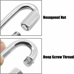 BARES Paquet De 2 M8 5/16 Pouces Mousqueton Rapide D Robuste 600 Kg Capacité Chaîne De Sécurité Réparation Liens Utilitaires Pour Camping équipement De Plein Air -Equipement antichute Soldes 57596422 3