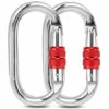 TRIOMPHE Mousquetons Escalade, T-Audace 2Pcs Mousquetons De Sécurité 25KN En Forme De O Mousqueton à Verrouillage Pour L'escalade, La Descente En Rappel, Hamacs, Laisse Pour Chien, Bouteille 1 TRIOMPHE Mousquetons Escalade, T-Audace 2Pcs Mousquetons De Sécurité 25KN En Forme De O Mousqueton à Verrouillage Pour L'escalade, La Descente En Rappel, Hamacs, Laisse Pour Chien, Bouteille -Equipement antichute Soldes 57637529 1