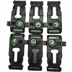 LITZEE Plastique Sifflet Boucle à Boussole En Silex Et Pierre Starter Pour Bracelet Extérieur Camping D'urgence De Survie Avec Boucle 8 Pcs Mousqueton LITZEE -Equipement antichute Soldes 57658533 4