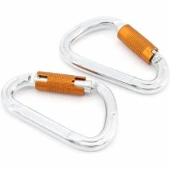 FLYME Mousquetons D'escalade Clips De Mousqueton à Verrouillage Automatique Twist Lock Et Mousquetons Robustes Pour Escalade, Descente En Rappel, Chiens De Verrouillage, 2800 Kg, 2 Pièces -Equipement antichute Soldes 57882341 5