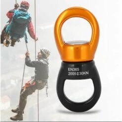 CADEAUX Climbing Carabiner Swivel Connector Climbing Rotation Connector Zum Heben Von Takelage Für Hängematten-Aerial Yoga Kinder Swing Rotation Hanger -Equipement antichute Soldes 57963889 5