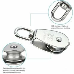 PERLE RARE Poulie En Acier Inox 304 M32 Poulie De Levage 2 Pièces 9 PERLE RARE Poulie En Acier Inox 304 M32 Poulie De Levage 2 Pièces -Equipement antichute Soldes 58040012 3