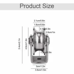 ENLENK Poulie Simple Poulie Pour Câble 40MM Acier Inoxydable, Poulie De Levage, Poulie Escalade Poulie Rouleau De Chargement, Poulie De Levage Capacité 30kg - 1 Pièce Argent -Equipement antichute Soldes 58079125 2