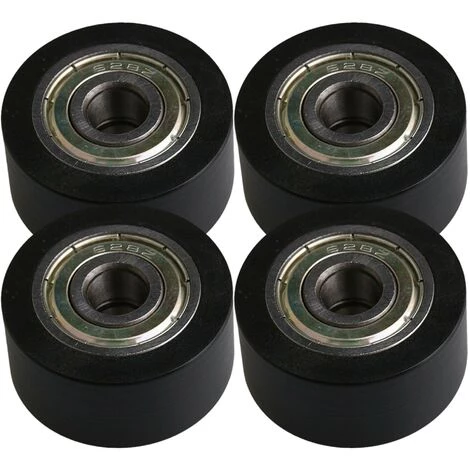 Fei Yu 4X Noir Plat Plastique Enduit De Poulie Scellée Roulement à Roulettes Chargement 149KG 3 Fei Yu 4X Noir Plat Plastique Enduit De Poulie Scellée Roulement à Roulettes Chargement 149KG