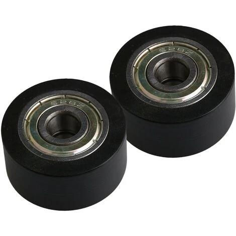 Fei Yu 4X Noir Plat Plastique Enduit De Poulie Scellée Roulement à Roulettes Chargement 149KG 4 Fei Yu 4X Noir Plat Plastique Enduit De Poulie Scellée Roulement à Roulettes Chargement 149KG – Image 2