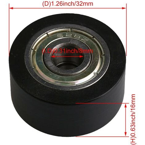 Fei Yu 4X Noir Plat Plastique Enduit De Poulie Scellée Roulement à Roulettes Chargement 149KG 5 Fei Yu 4X Noir Plat Plastique Enduit De Poulie Scellée Roulement à Roulettes Chargement 149KG – Image 3