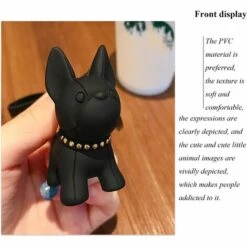 BEARSU Porte-clés Bouledogue, Porte-Clés Chien Chiot, Sac Suspendu Pendentif, Porte-clés Pour Femmes Sac Charme Hommes Voiture, Mignon Porte-clés, Créatif Dessin Animé Chien Porte-clés -Equipement antichute Soldes 58188035 4