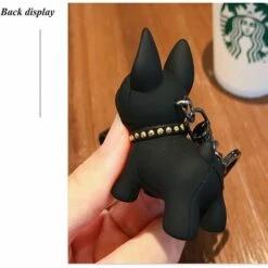 BEARSU Porte-clés Bouledogue, Porte-Clés Chien Chiot, Sac Suspendu Pendentif, Porte-clés Pour Femmes Sac Charme Hommes Voiture, Mignon Porte-clés, Créatif Dessin Animé Chien Porte-clés -Equipement antichute Soldes 58188035 5