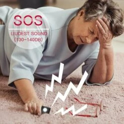 BEARSU Sirène D'autodéfense Avec Lumière LED – Alarme De Sécurité Pour Femmes Porte-clés D'autodéfense Avec Lumière LED SOS Aide Les Aînés Et Les Enfants Appel D'urgence -Equipement antichute Soldes 58188097 5