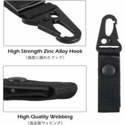 PERLE RARE Sangle En Nylon Tactique Avec Porte Clé Boucle Pince Mousqueton De Ceinture 4 Pièces Crochet Multifonctionnel Pour Plein Air Camping Randonnée(Vert) -Equipement antichute Soldes 58302939 3