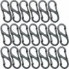 PERLE RARE 20 Pièces Mini S Forme Mousqueton Clips Mousquetons En Alliage D'aluminium 8 Formes Durable Léger étanche Double Boucle, Pour Maison, Randonnée En Plein AAir, Pêche, Camping, Voyages Etc—Noir(30mm) -Equipement antichute Soldes 58303069 1