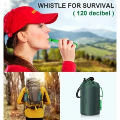 PERLE RARE Sac De Couchage De Survie, Sac De Couchage D'urgence,de Survie Léger Camping En Plein Air Randonnée-2pcs Vert -Equipement antichute Soldes 58303192 3