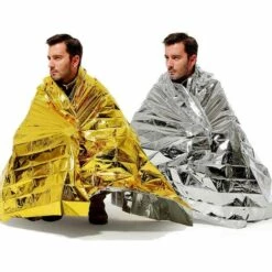 PERLE RARE Lot De 2 Couvertures Thermiques Réfléchissantes Pour Premiers Secours 132 X 210 Cm