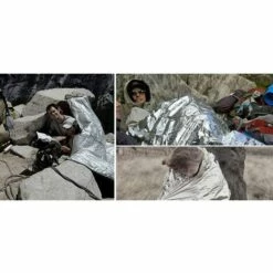 PERLE RARE Lot De 2 Couvertures Thermiques Réfléchissantes Pour Premiers Secours 132 X 210 Cm -Equipement antichute Soldes 58303287 4