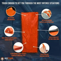 PERLE RARE 2 Couverture Thermique De Survie Urgence, Sac De Couchage, Tente De Survie, 213x91cm - Solide & Fiable - Camping, Randonnée, Extérieur -Equipement antichute Soldes 58303291 3