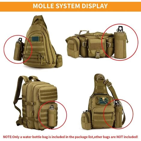 PERLE RARE Sac De Bouteille D'eau Tactique,Poches De Sac à Dos De Randonnée Militaire Pour Camping Randonnée Sport Cyclisme Escalade Fitness Voyages 6 PERLE RARE Sac De Bouteille D'eau Tactique,Poches De Sac à Dos De Randonnée Militaire Pour Camping Randonnée Sport Cyclisme Escalade Fitness Voyages – Image 4