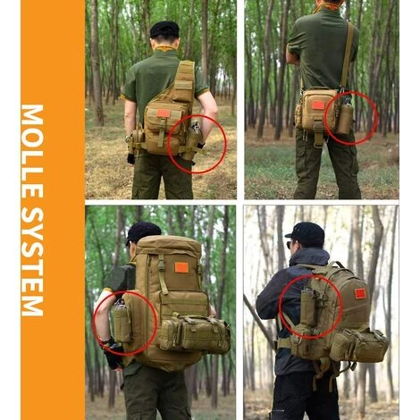 PERLE RARE Sac De Bouteille D'eau Tactique,Poches De Sac à Dos De Randonnée Militaire Pour Camping Randonnée Sport Cyclisme Escalade Fitness Voyages 7 PERLE RARE Sac De Bouteille D'eau Tactique,Poches De Sac à Dos De Randonnée Militaire Pour Camping Randonnée Sport Cyclisme Escalade Fitness Voyages – Image 5