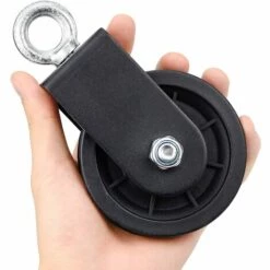 MACARON Bloc De Poulie Musculation, 90 Mm Poulie De Levage Pivotante Avec Support En U Accessoires Pour Fitness Et Musculation, Charge 200 Kg LO-Ron -Equipement antichute Soldes 58334635 3