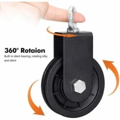MACARON Bloc De Poulie Musculation, 90 Mm Poulie De Levage Pivotante Avec Support En U Accessoires Pour Fitness Et Musculation, Charge 200 Kg LO-Ron -Equipement antichute Soldes 58334635 4