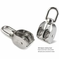 GRID COOL Poulie Double 2pcs Inox 304 Pivotant Double Poulie -Equipement antichute Soldes 58348812 4