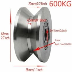 GRID COOL Roue De Porte Robuste En Acier Inoxydable 304 - 2,7" -Equipement antichute Soldes 58349236 2