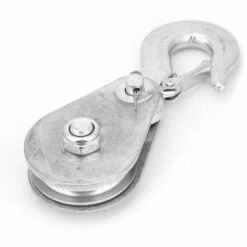 GRID COOL Bloc De Poulie De Roue Unique Bloc De Poulie De Corde De Levage En Acier Haute Résistance Avec Crochet Bloc De Poulie Simple Pour Le Glissement De Câble De Skis Ménagers(1 Tons) -Equipement antichute Soldes 58349241 3