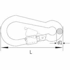 CYCLINGCOLORS 2x Mousqueton Verrouillable Diamètre 9mm X Longueur 90mm Avec écrou De Vérouillage -Equipement antichute Soldes 58584290 2