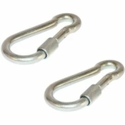 CYCLINGCOLORS 2x Mousqueton Verrouillable Diamètre 10mm X Longueur 100mm Avec écrou De Vérouillage